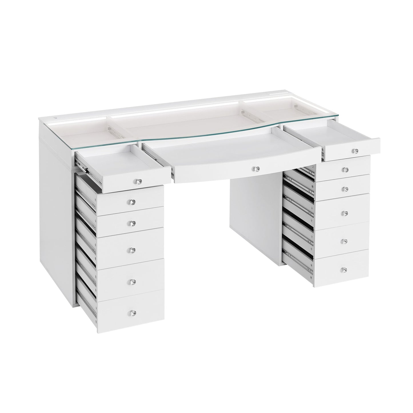 SlayStation® Contour Pro 2.0 Vanity Table w/ LED Light