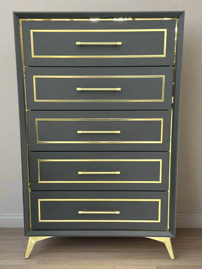 Auryn Chest – Navy & Gold