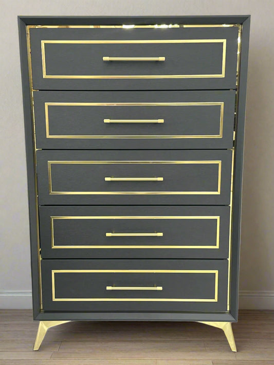 Auryn Chest – Navy & Gold