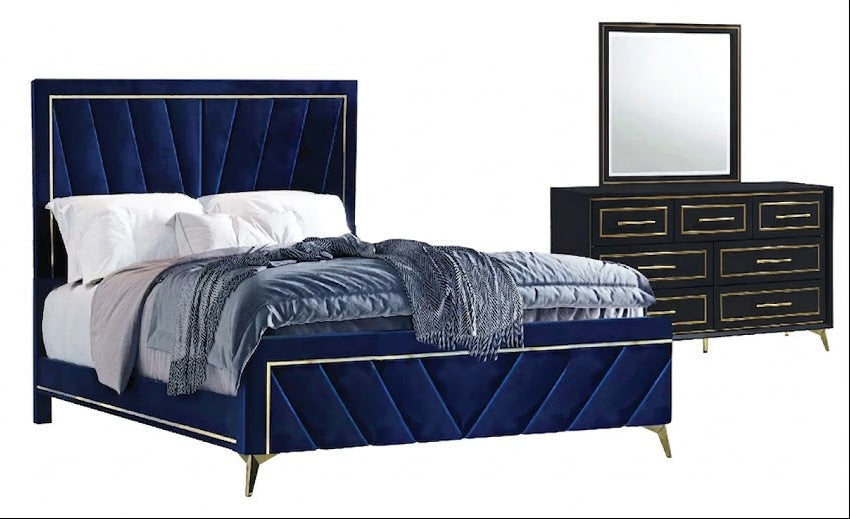 Auryn Navy Bedroom Set