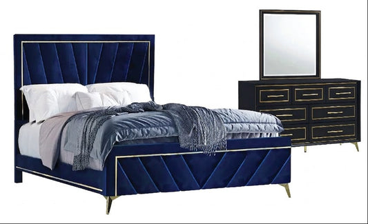 Auryn Navy Bedroom Set