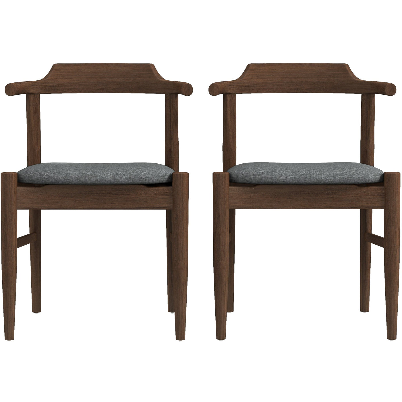 Silla de comedor de tela Daisy Gray (juego de 2)