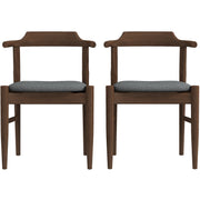 Silla de comedor de tela Daisy Gray (juego de 2)