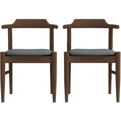 Silla de comedor de tela Daisy Gray (juego de 2)