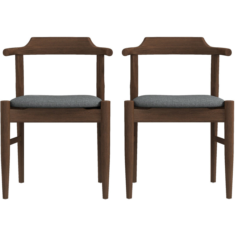 Silla de comedor de tela Daisy Gray (juego de 2)