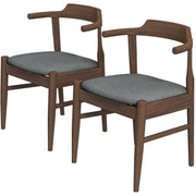 Silla de comedor de tela Daisy Gray (juego de 2)