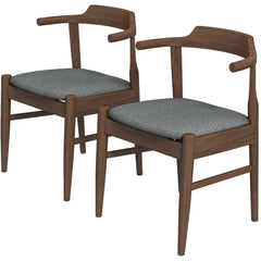 Silla de comedor de tela Daisy Gray (juego de 2)