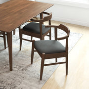 Silla de comedor de tela Daisy Gray (juego de 2)