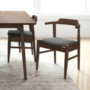 Silla de comedor de tela Daisy Gray (juego de 2)