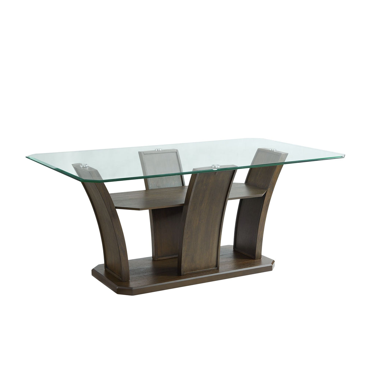 Dapper 5Pc Rectangular Standard Height Dining Set In Walnut-Table & Four Chairs