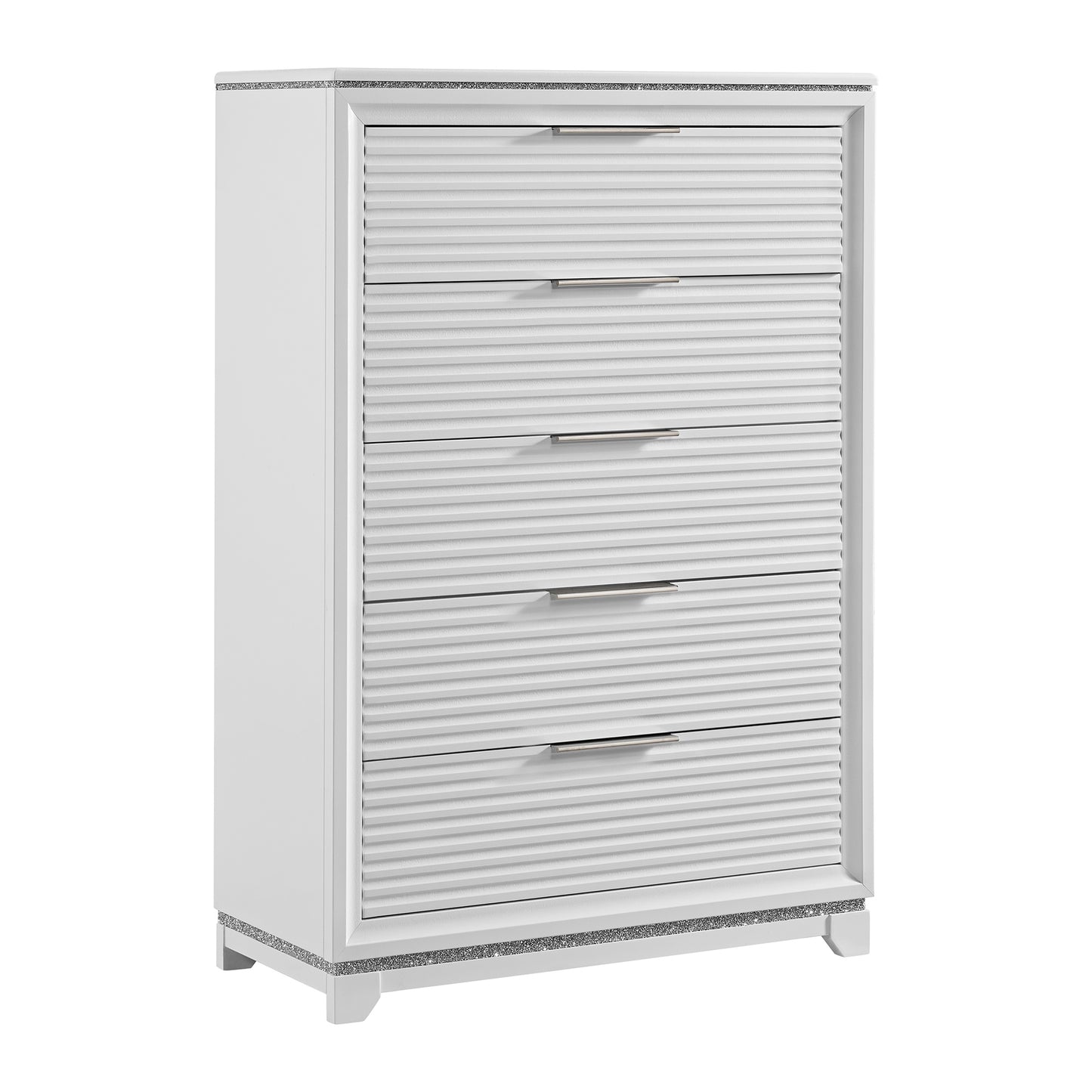 Denmark Twin UPH 3PC Bedroom Set with Lights in White