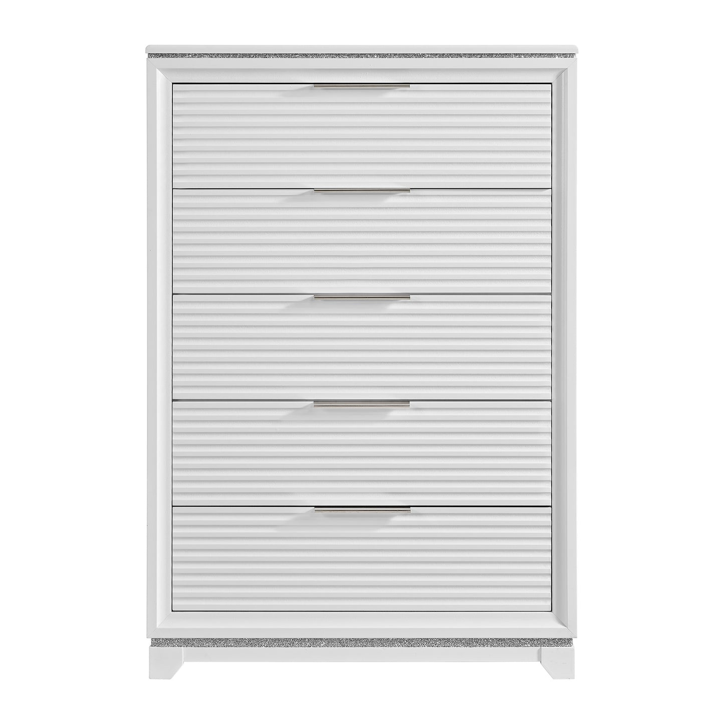 Denmark Full UPH 3PC Bedroom Set with Lights in White