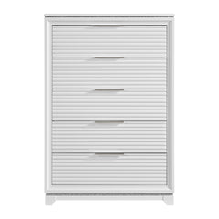 Denmark Full UPH 3PC Bedroom Set with Lights in White