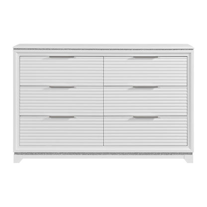 Denmark 6-Drawer Dresser in White