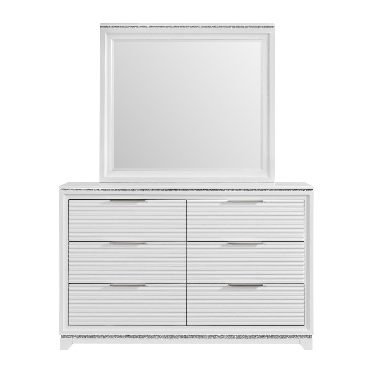 Denmark Dresser And Mirror Set In White