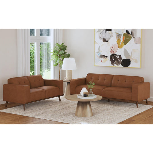 Destiny 2PC Living Room Set in Pebble Tan-Sofa & Loveseat