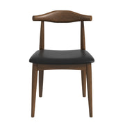 Sillas de comedor Destiny de poliuretano negro (juego de 2)