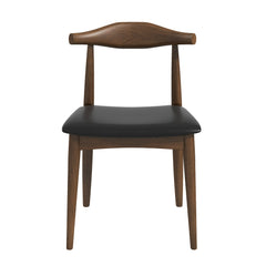Sillas de comedor Destiny de poliuretano negro (juego de 2)