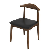 Sillas de comedor Destiny de poliuretano negro (juego de 2)