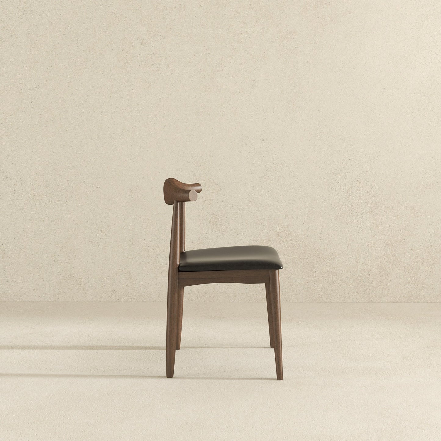 Sillas de comedor Destiny de poliuretano negro (juego de 2)