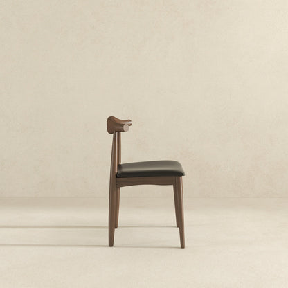 Sillas de comedor Destiny de poliuretano negro (juego de 2)