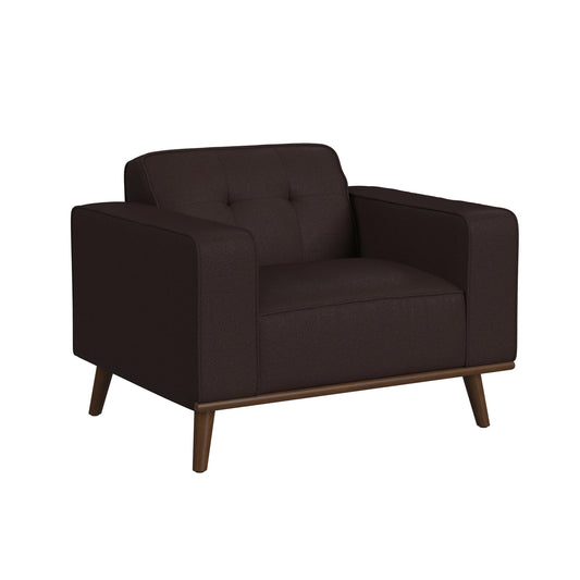 Destiny Chair with Wood Front in Pebble Brown