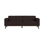 Destiny Sofa with Wood Front in Pebble Brown