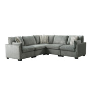 Deville Modular 6PC Living Room Set in Nova Grey