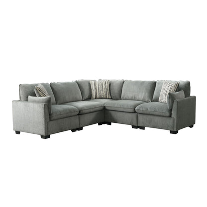 Deville Modular 6PC Living Room Set in Nova Grey