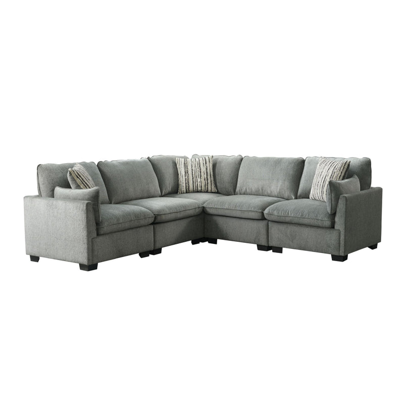 Deville Modular 6Pc Living Room Set In Nova Grey