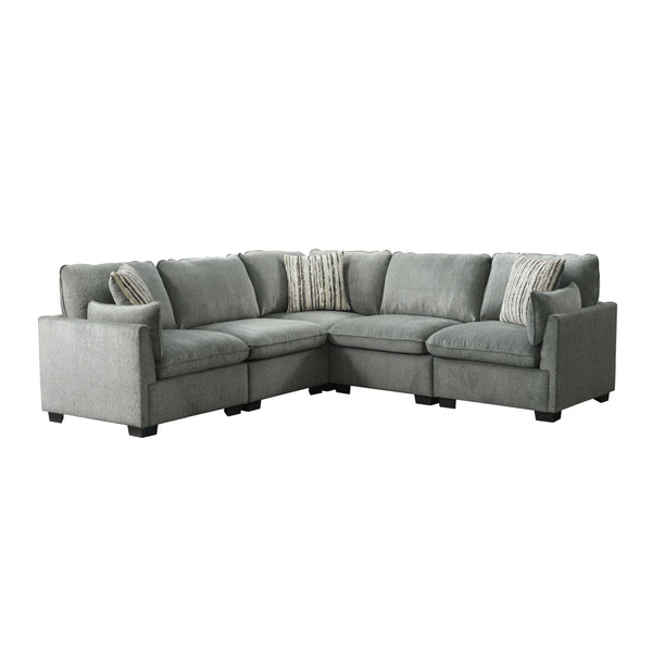 Deville Modular 6Pc Living Room Set In Nova Grey