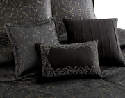 Dexton 9PC Queen Comforter Set Tan/Black