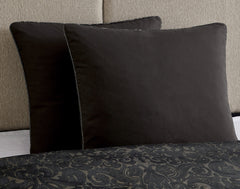 Dexton 9PC Queen Comforter Set Tan/Black