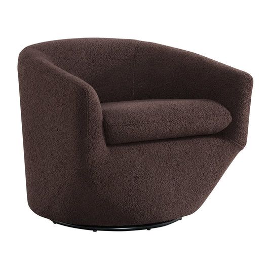 Dior Swivel Chair in Feather Chocolate