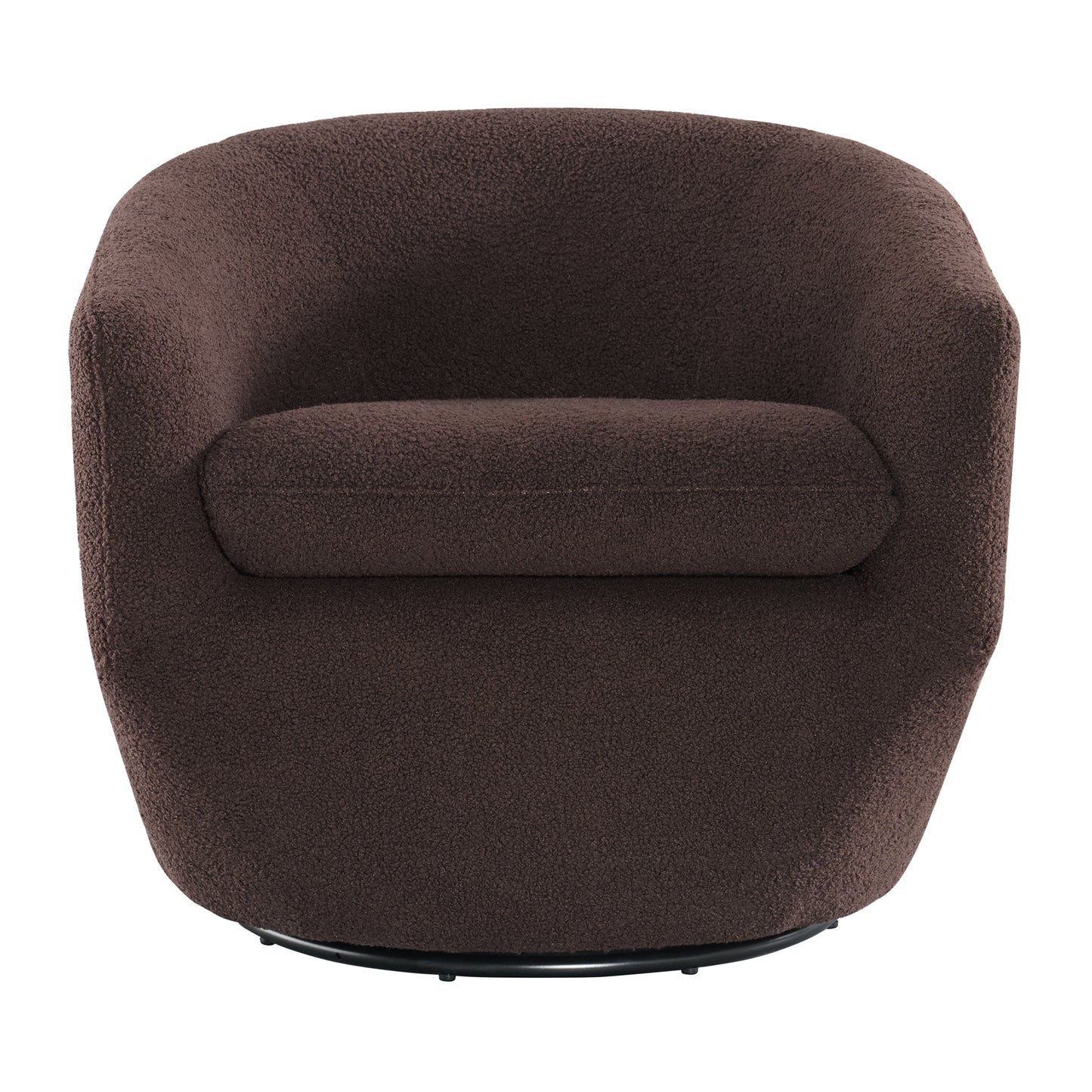 Dior Swivel Chair in Feather Chocolate