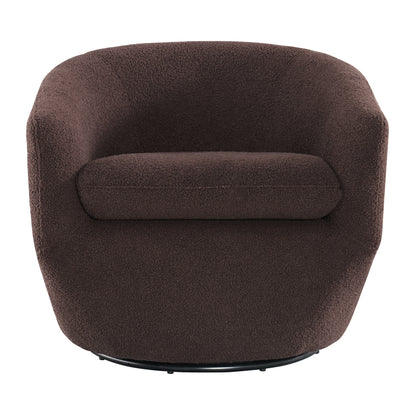 Dior Swivel Chair in Feather Chocolate