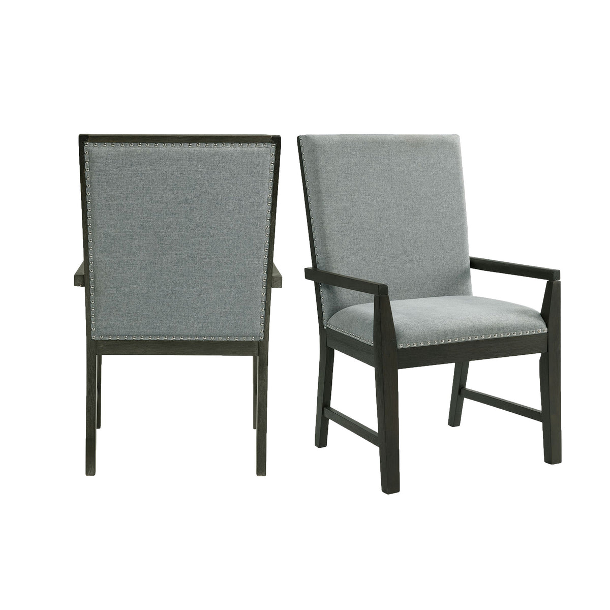 Donovan Upholstery Arm Chair Dark (2 Per Pack)