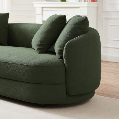 Dylan Modern French Olive Green Boucle Sofa