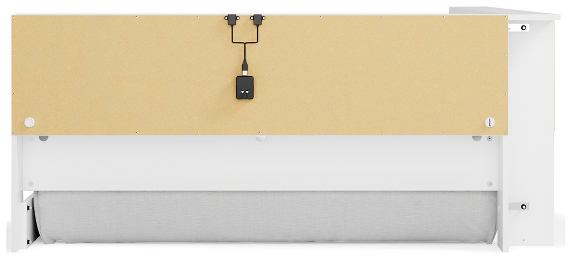 Cama con almacenaje y librería Piperton