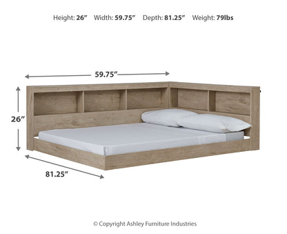 Oliah Full Bookcase Storage Bed