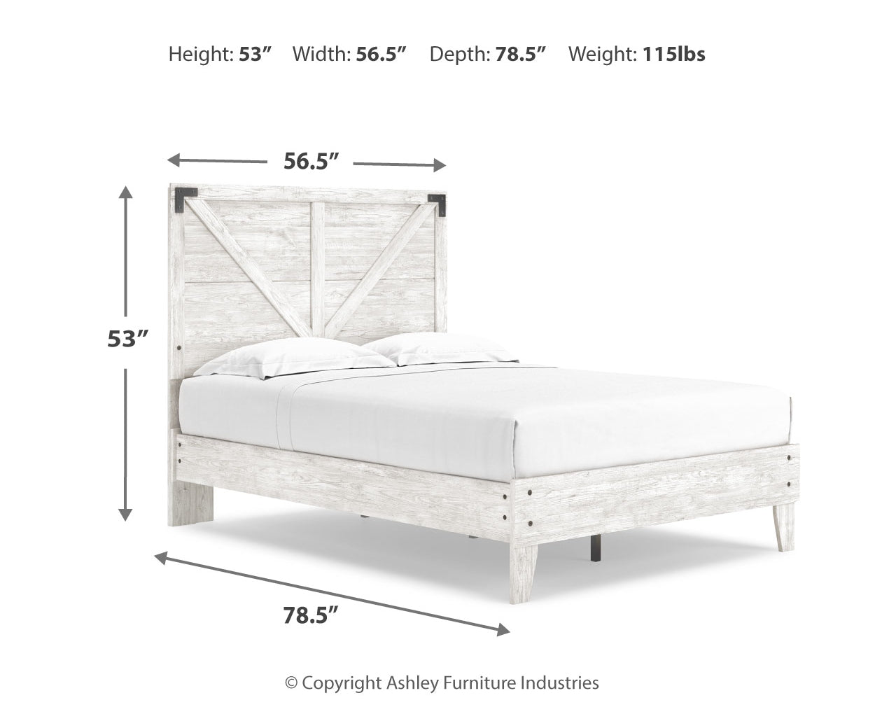 Shawburn Full Crossbuck Panel Platform Bed