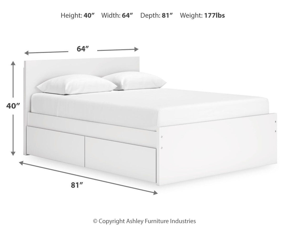 Onita Queen Panel Platform Bed with 1 Side Storage