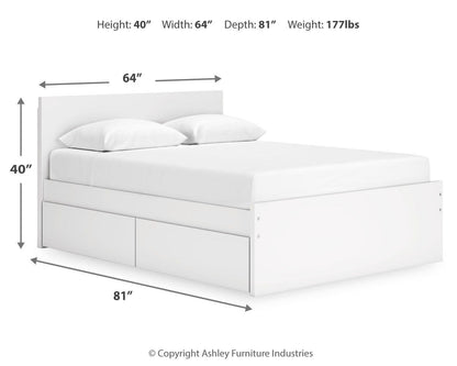 Onita Queen Panel Platform Bed with 1 Side Storage