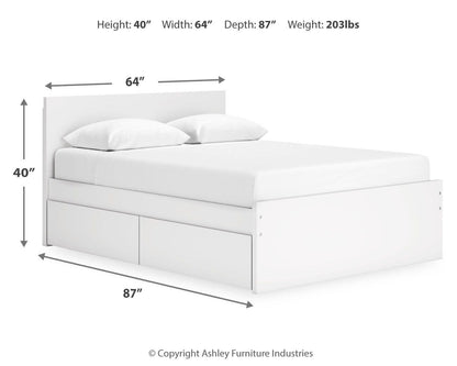 Onita Queen Panel Platform Bed with 2 Side Storage