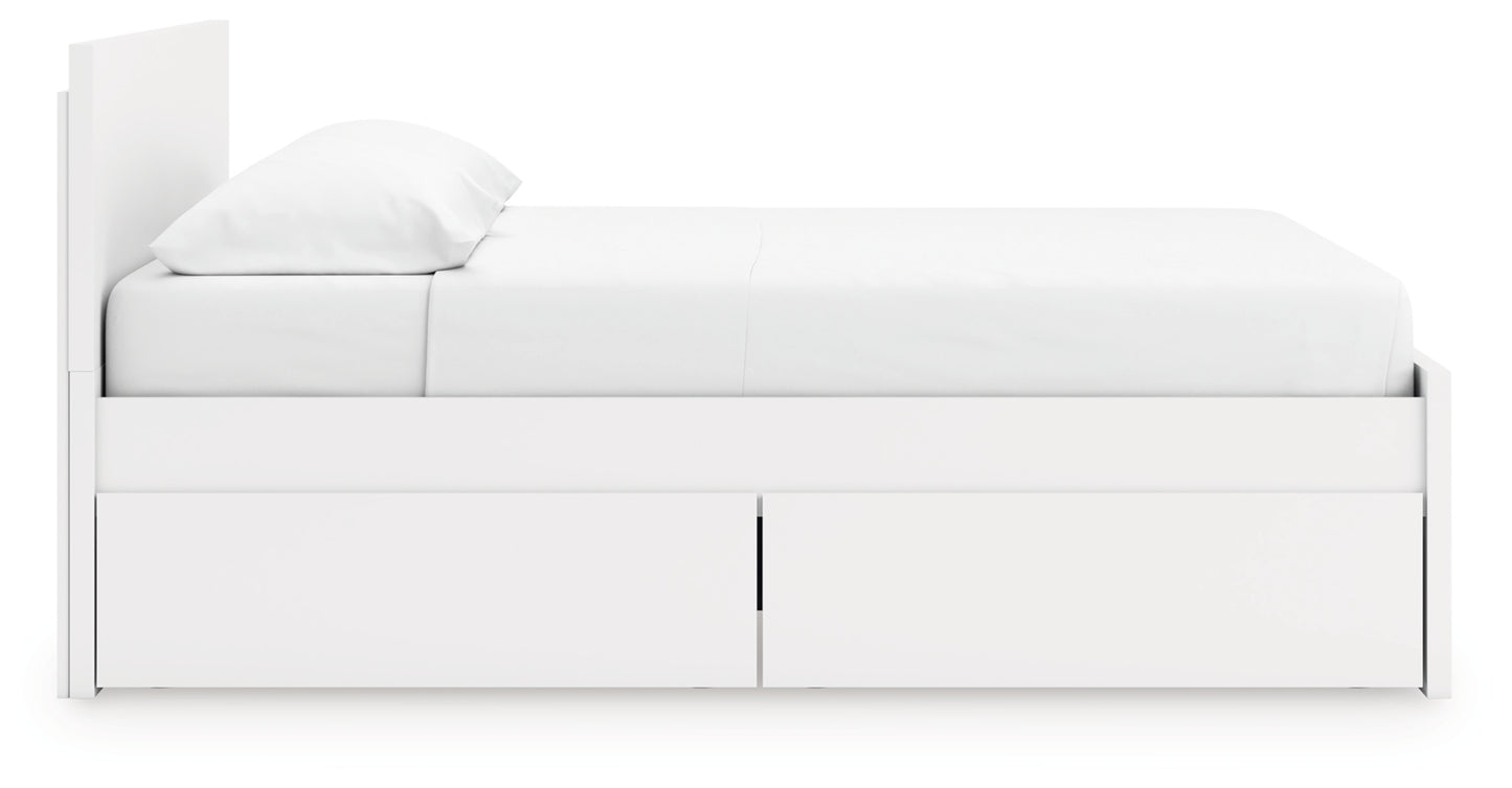 Onita King Panel Platform Bed with 2 Side Storage