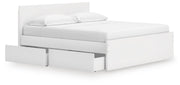 Onita King Panel Platform Bed with 2 Side Storage