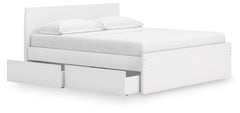 Onita King Panel Platform Bed with 2 Side Storage