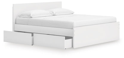 Onita King Panel Platform Bed with 2 Side Storage
