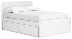 Onita Full Panel Platform Bed with 1 Side Storage