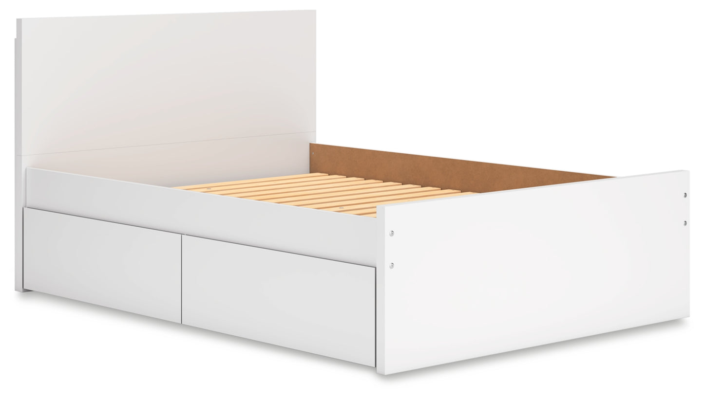 Onita Full Panel Platform Bed with 2 Side Storage